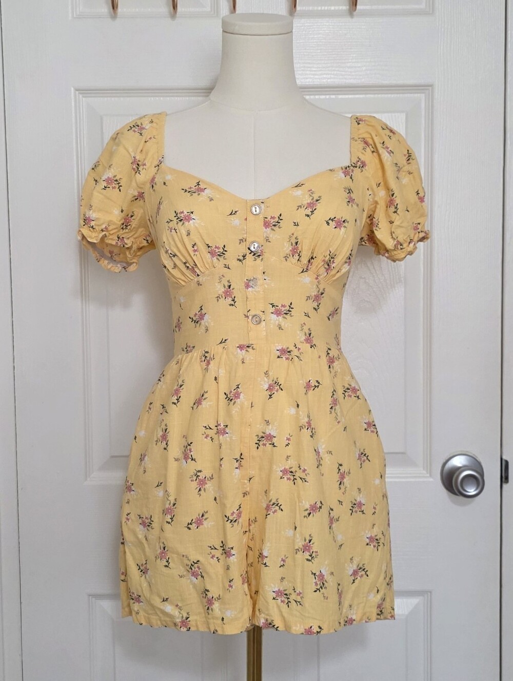 ♡ Yellow Floral Romper ♡